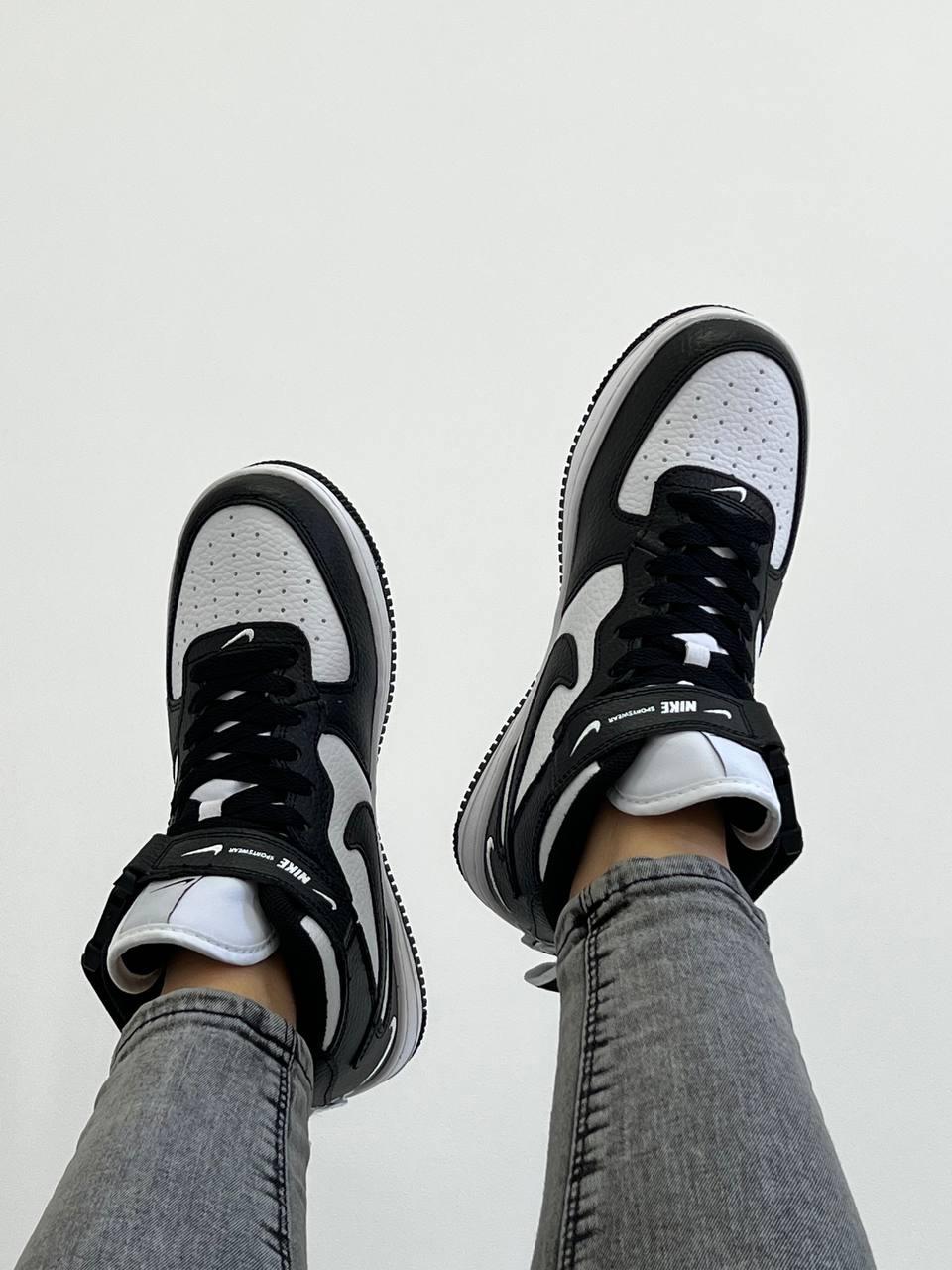 Nike Air force1 Mid lv8 utility Black White v2