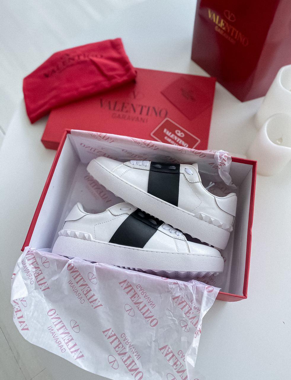 Valentino Low White Black