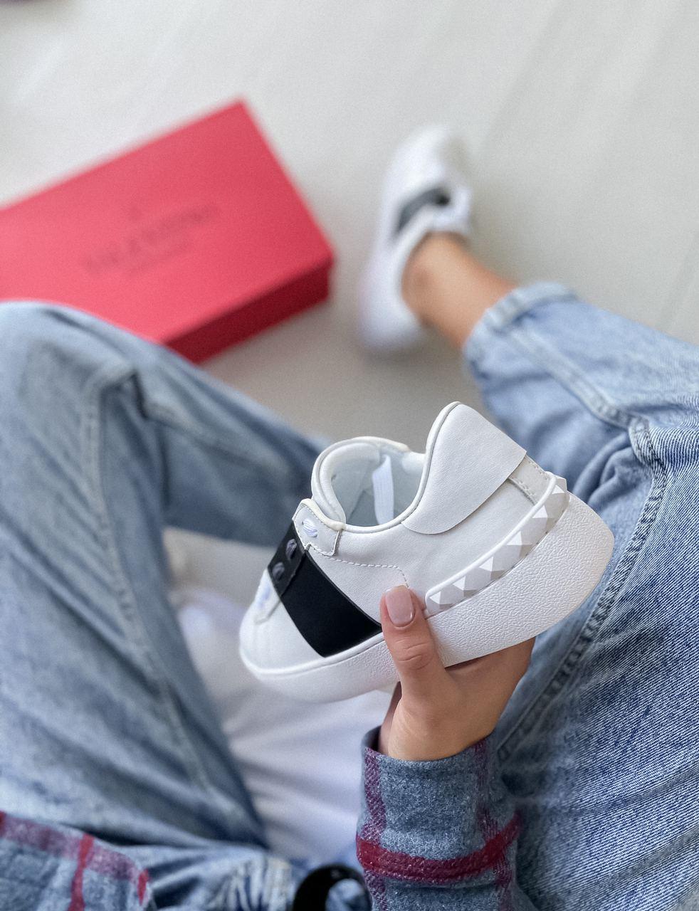 Valentino Low White Black