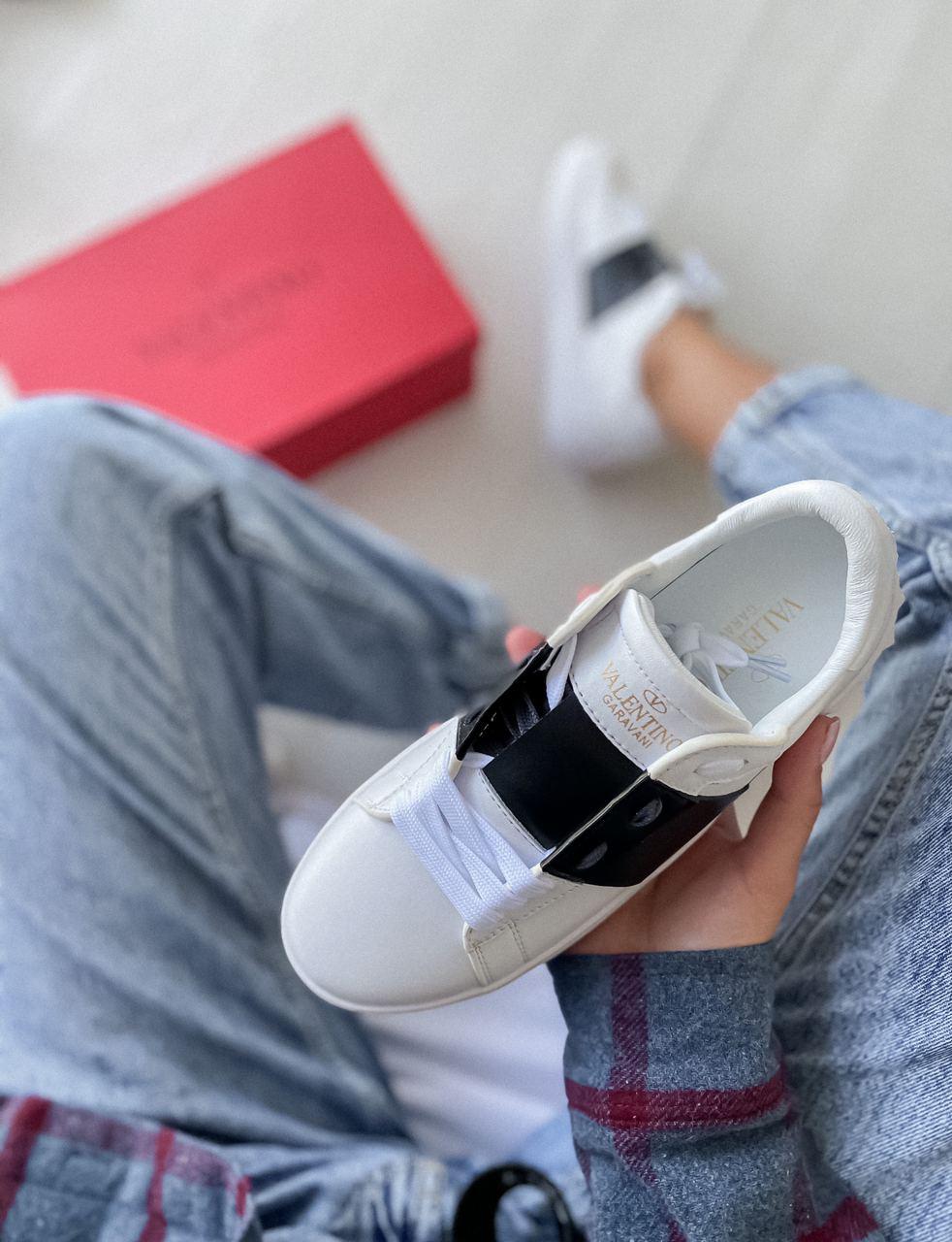 Valentino Low White Black