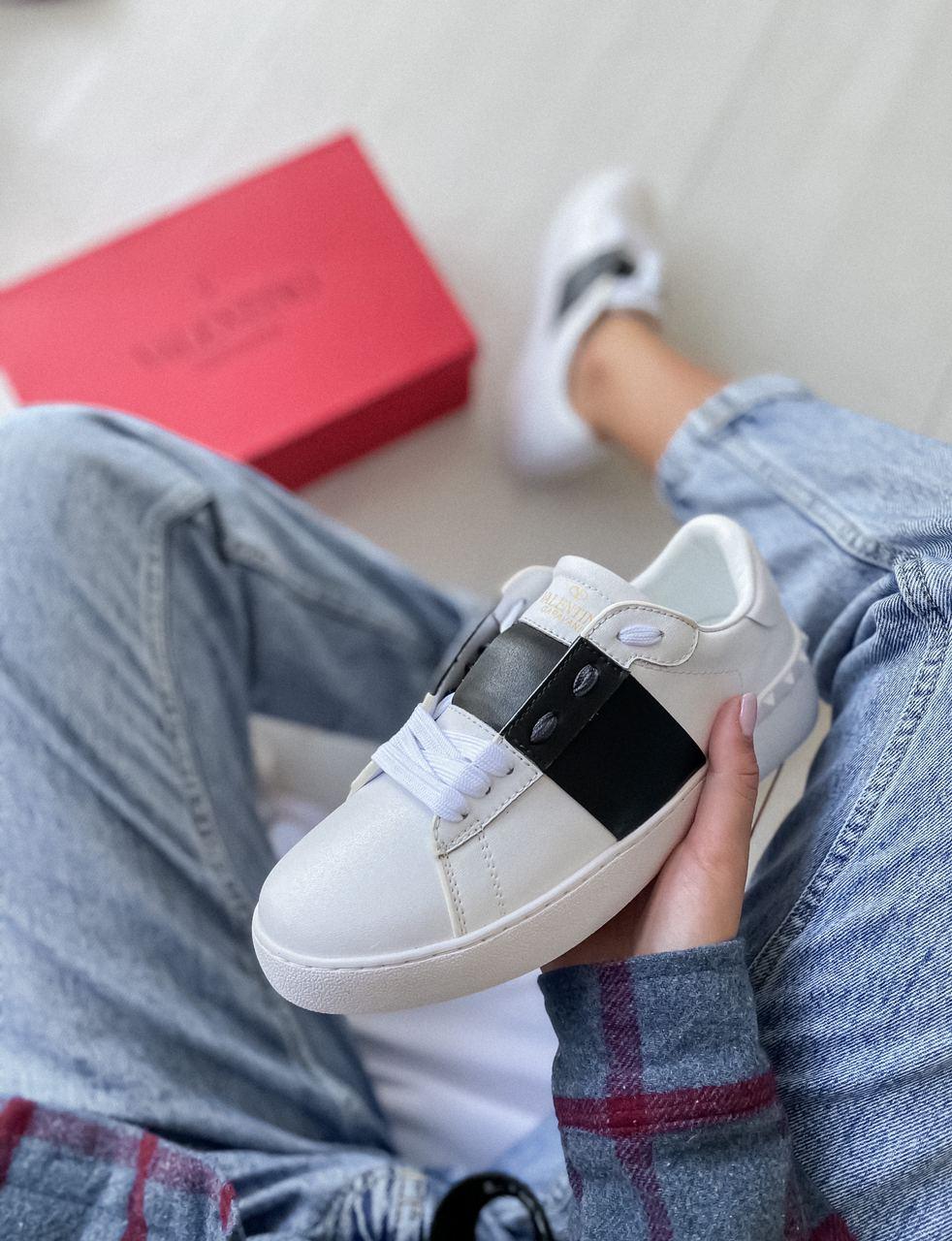 Valentino Low White Black