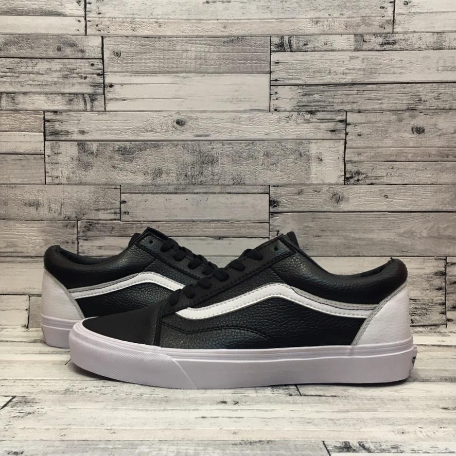 Vans Old Skool Black White Leather