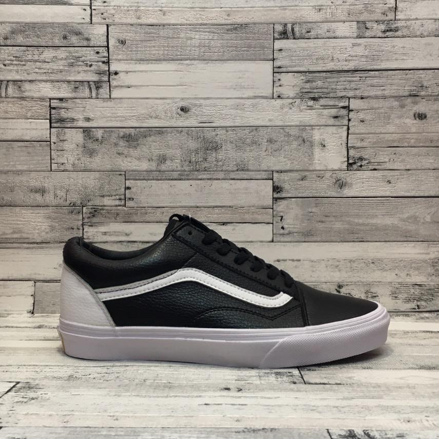 Vans Old Skool Black White Leather