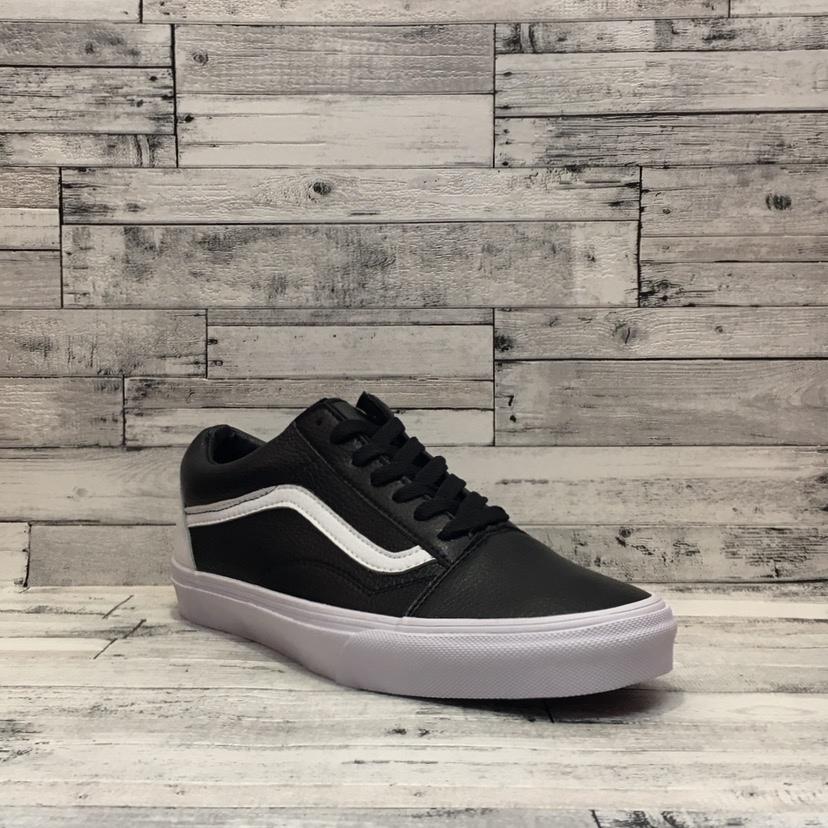 Vans Old Skool Black White Leather