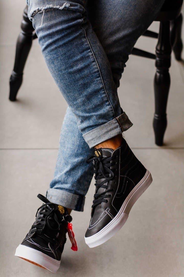 Vans Old Skool High Black White 1