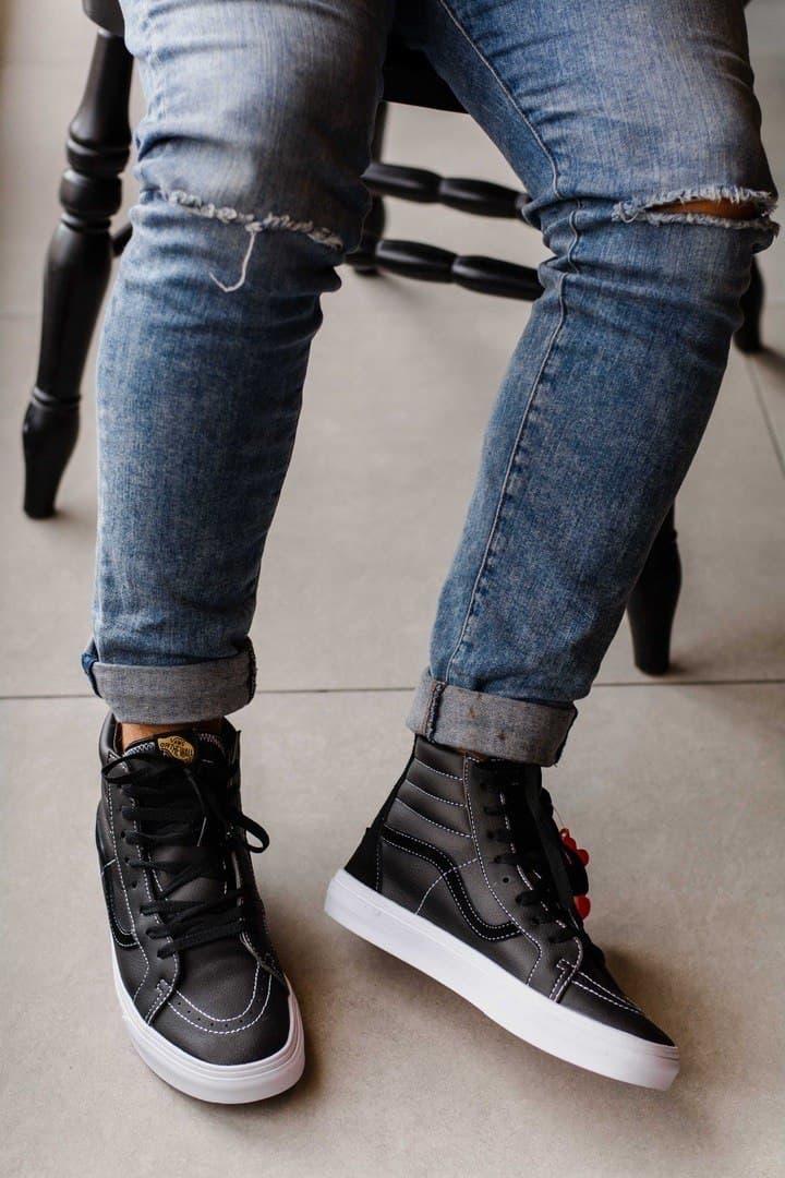Vans Old Skool High Black White 1