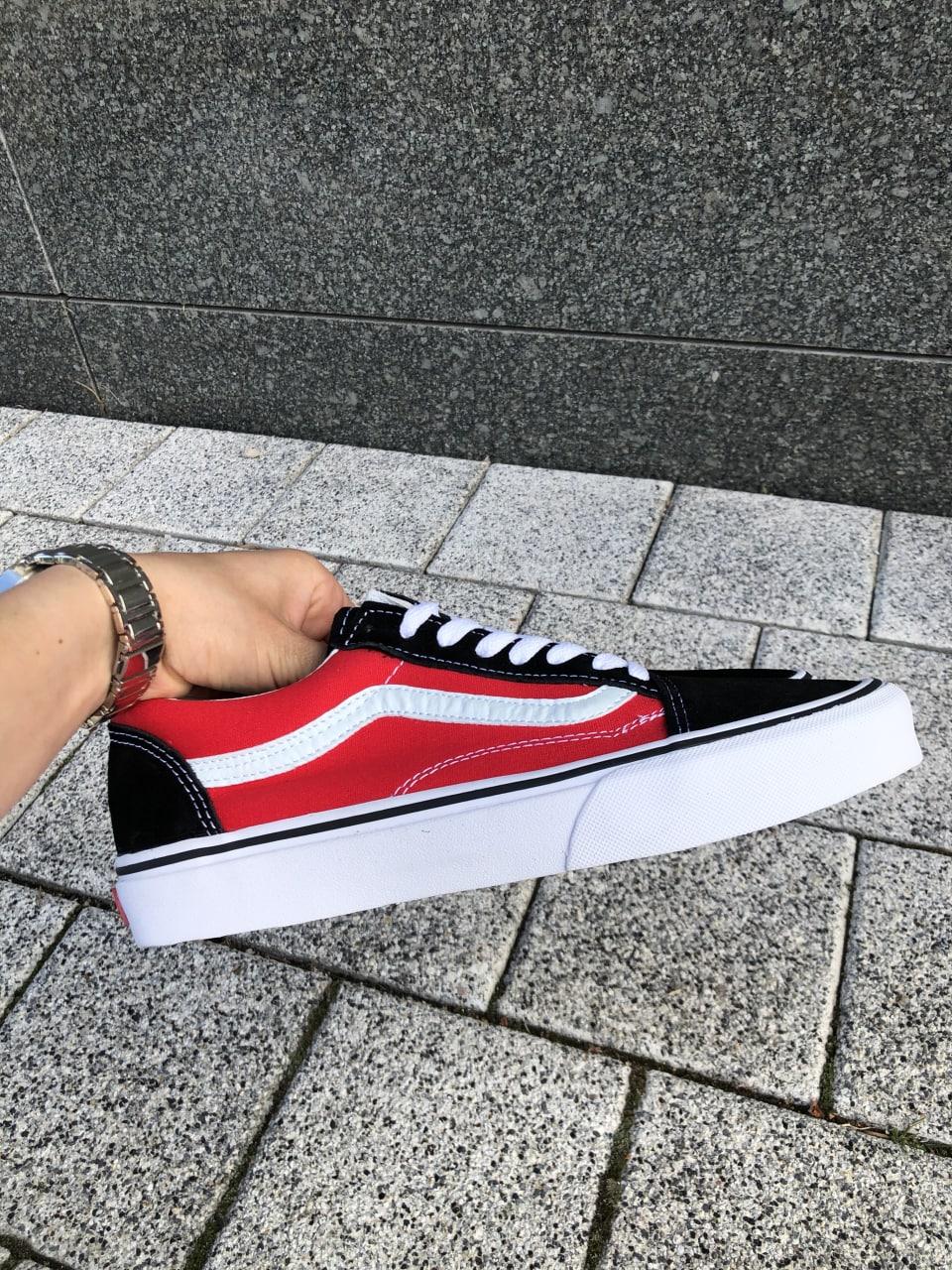 Vans Old Skool Black White Red