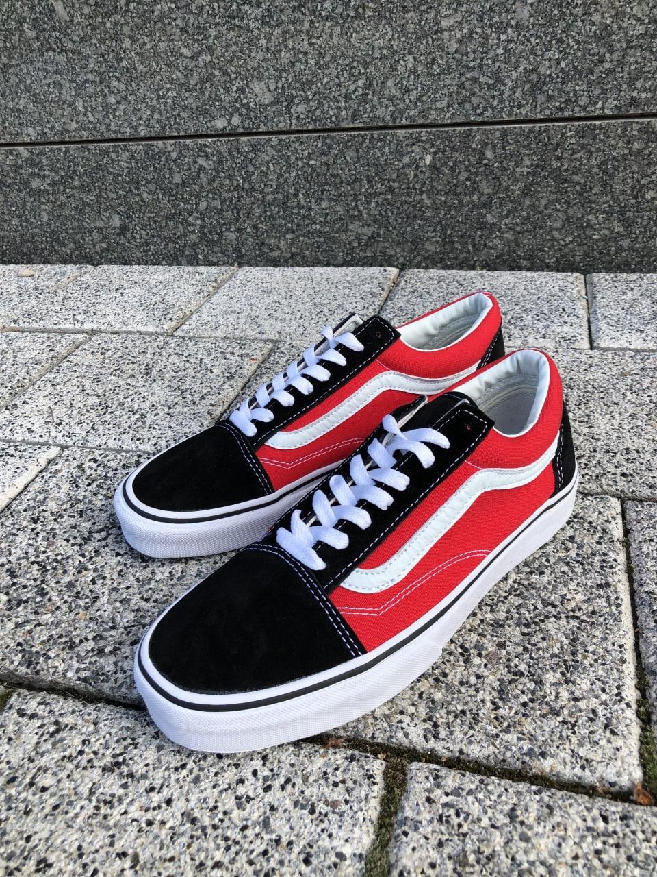 Vans Old Skool Black White Red