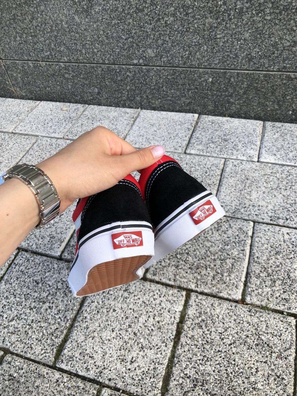 Vans Old Skool Black White Red