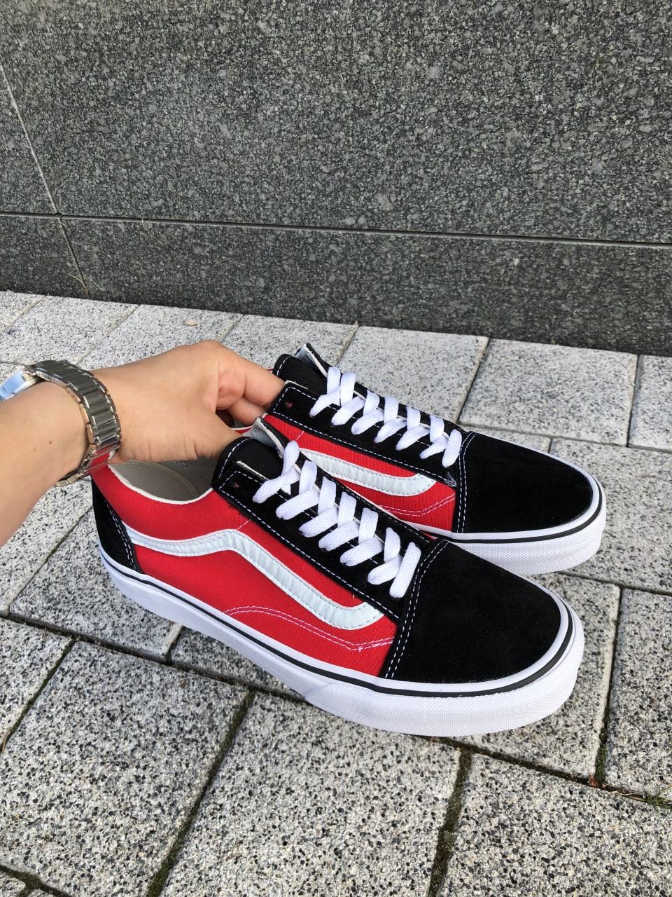Vans Old Skool Black White Red