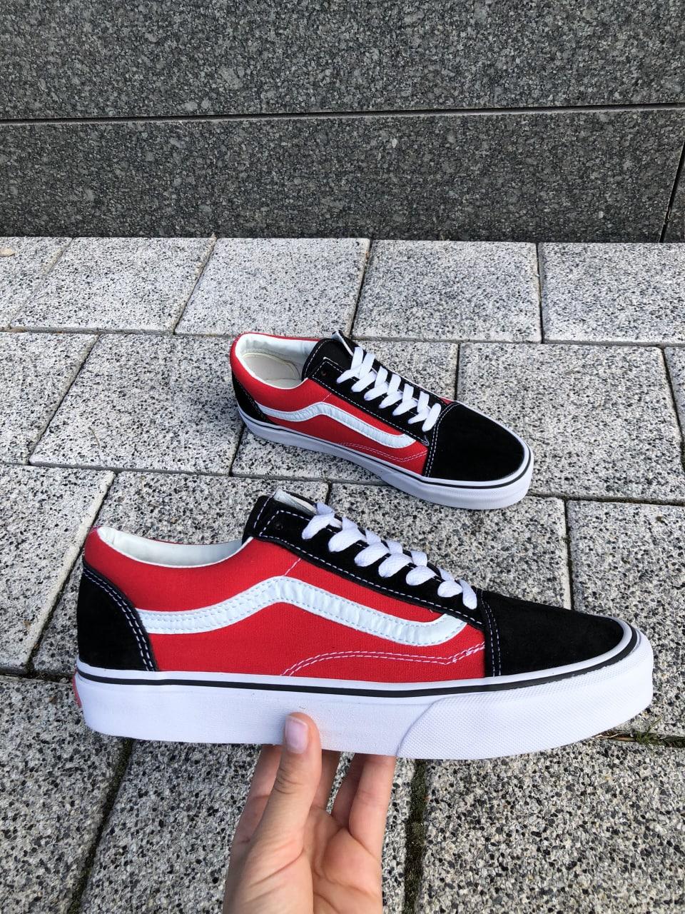 Vans Old Skool Black White Red