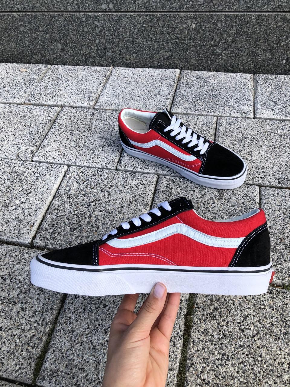 Vans Old Skool Black White Red
