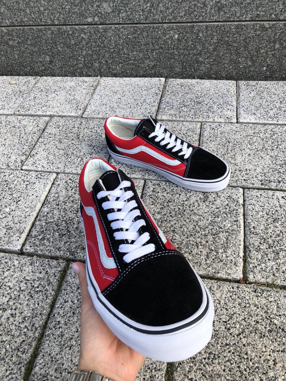 Vans Old Skool Black White Red