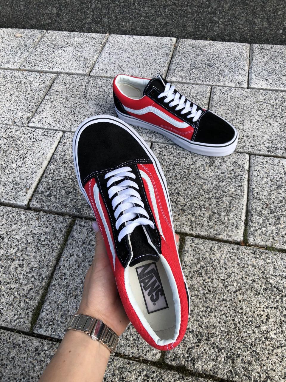 Vans Old Skool Black White Red