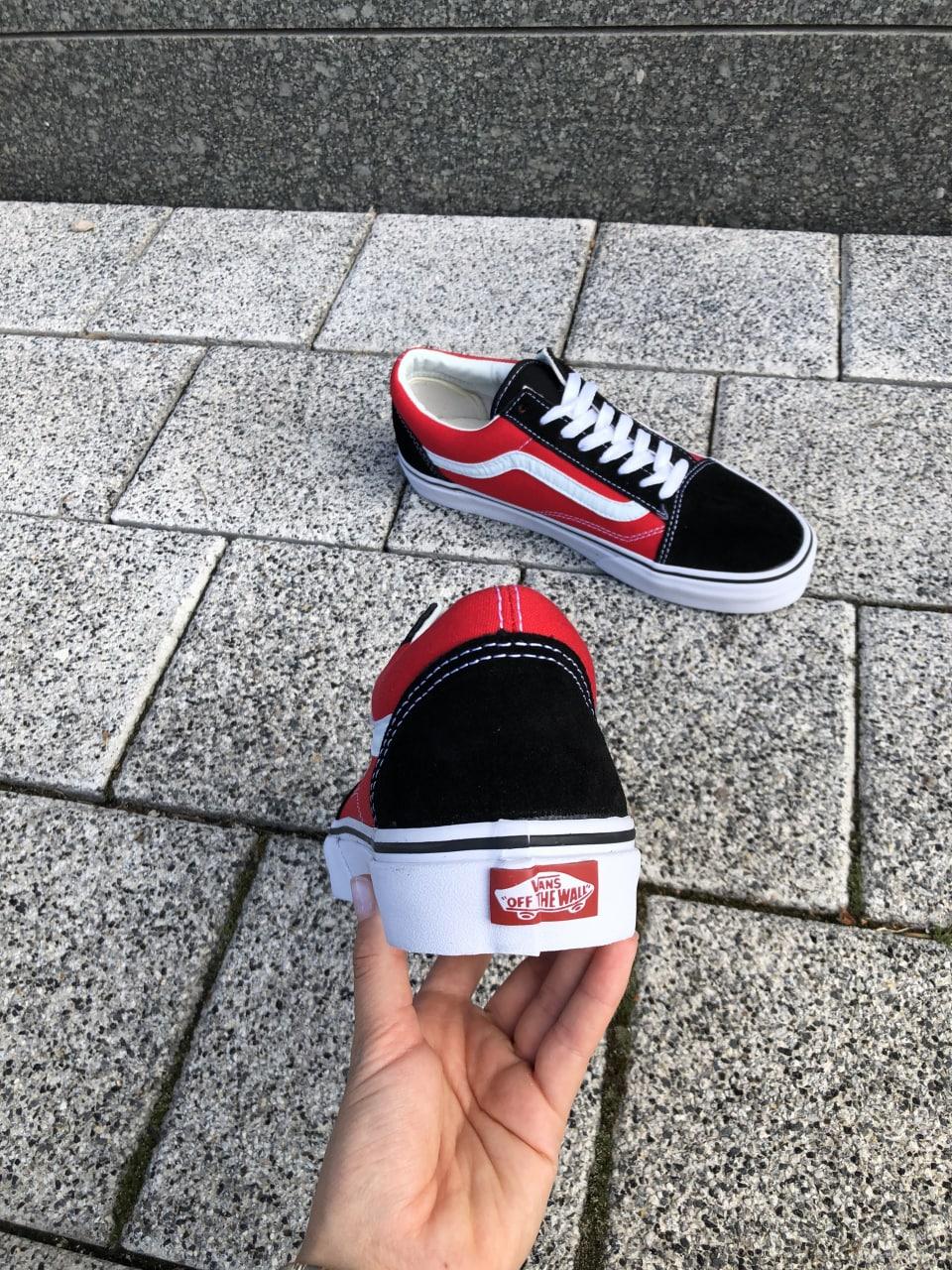 Vans Old Skool Black White Red
