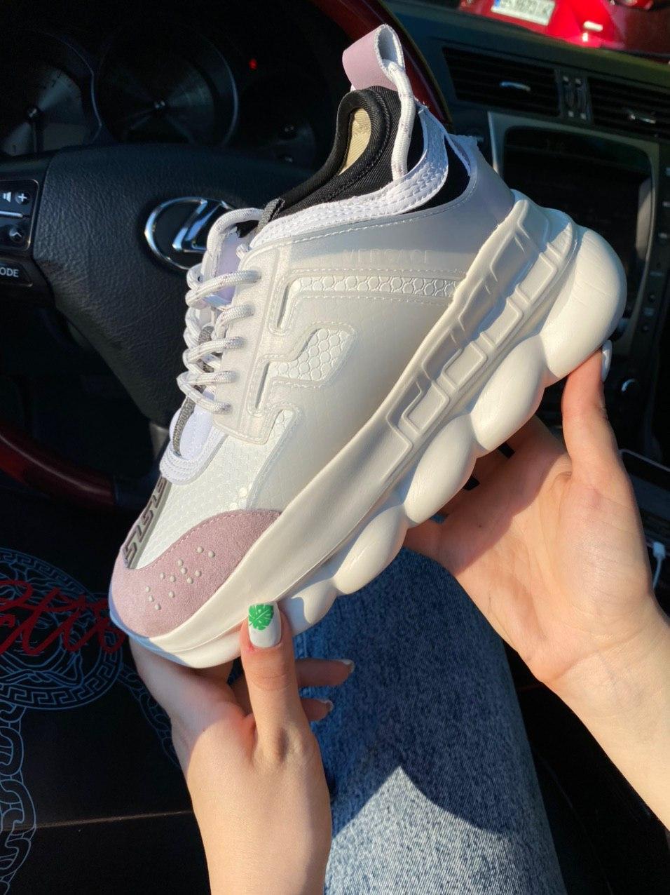 Versace Chain Reaction White Pink Black