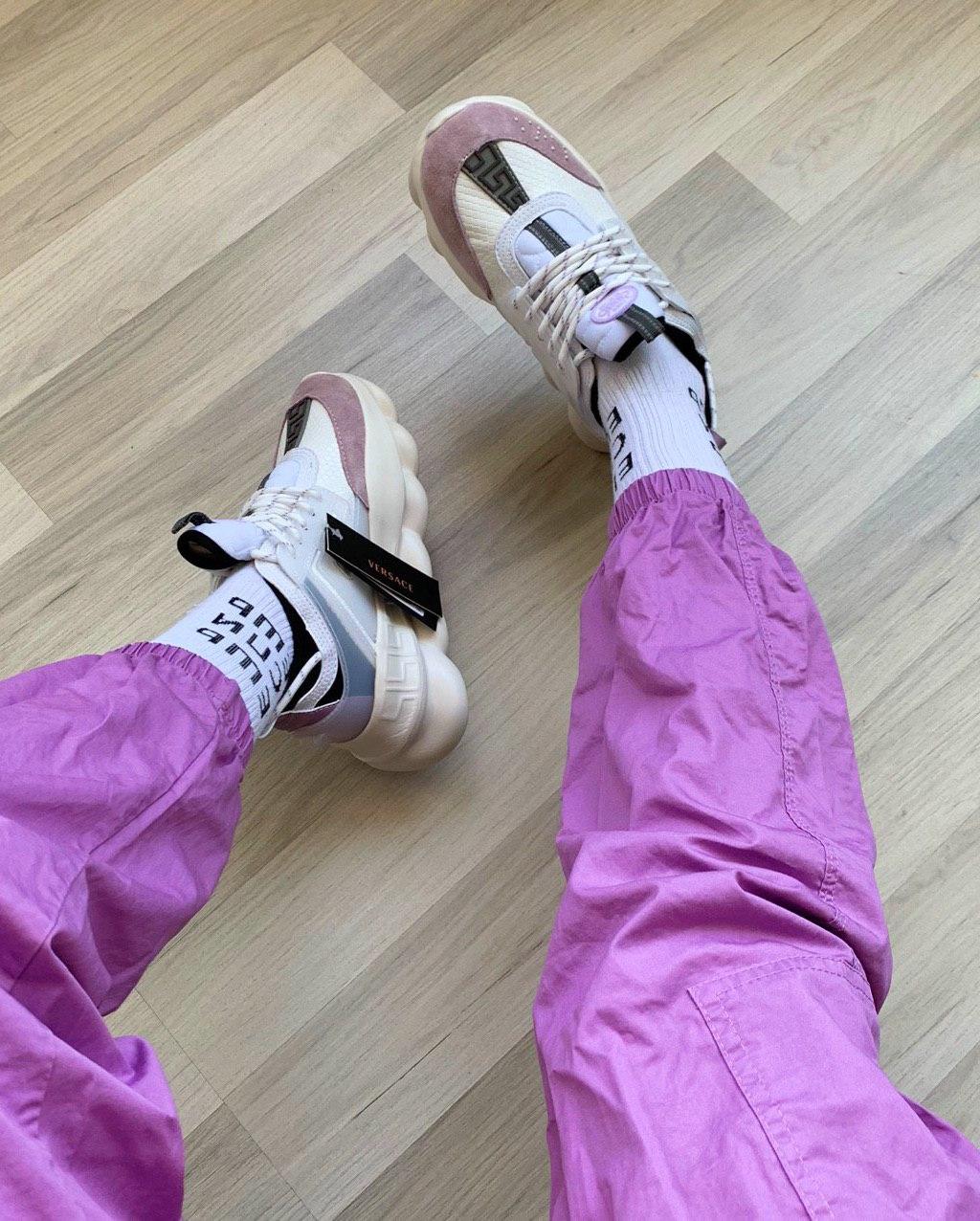 Versace Chain Reaction White Pink Black
