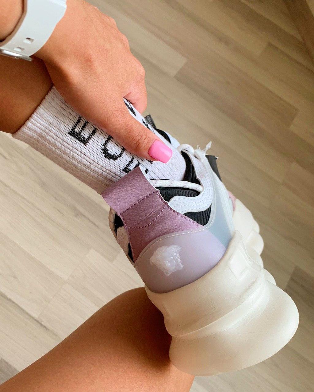 Versace Chain Reaction White Pink Black