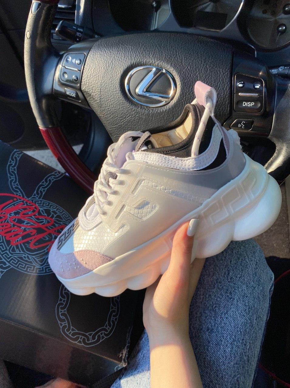 Versace Chain Reaction White Pink Black