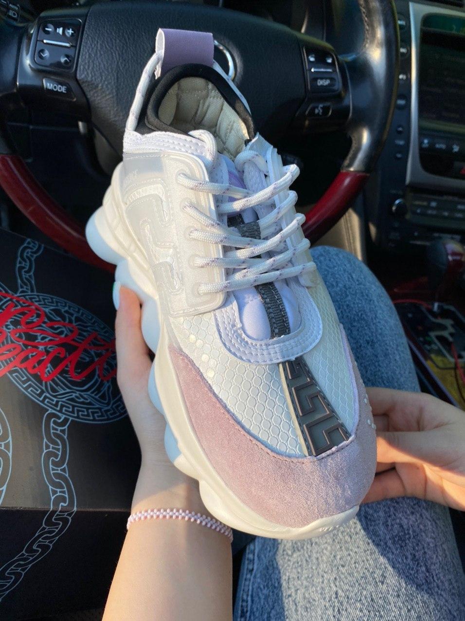 Versace Chain Reaction White Pink Black