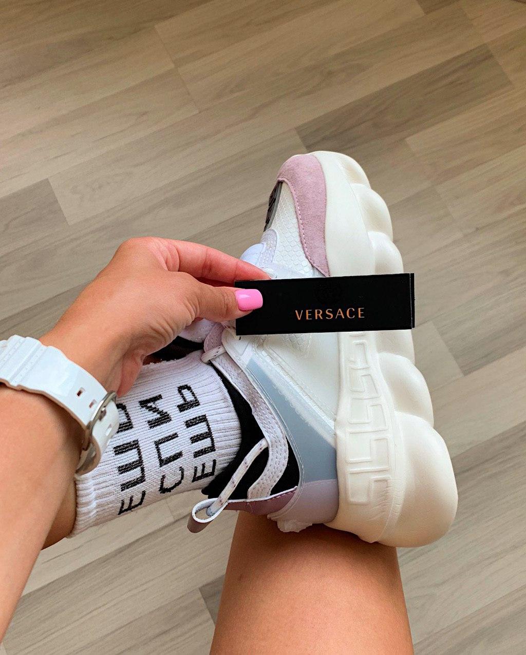 Versace Chain Reaction White Pink Black