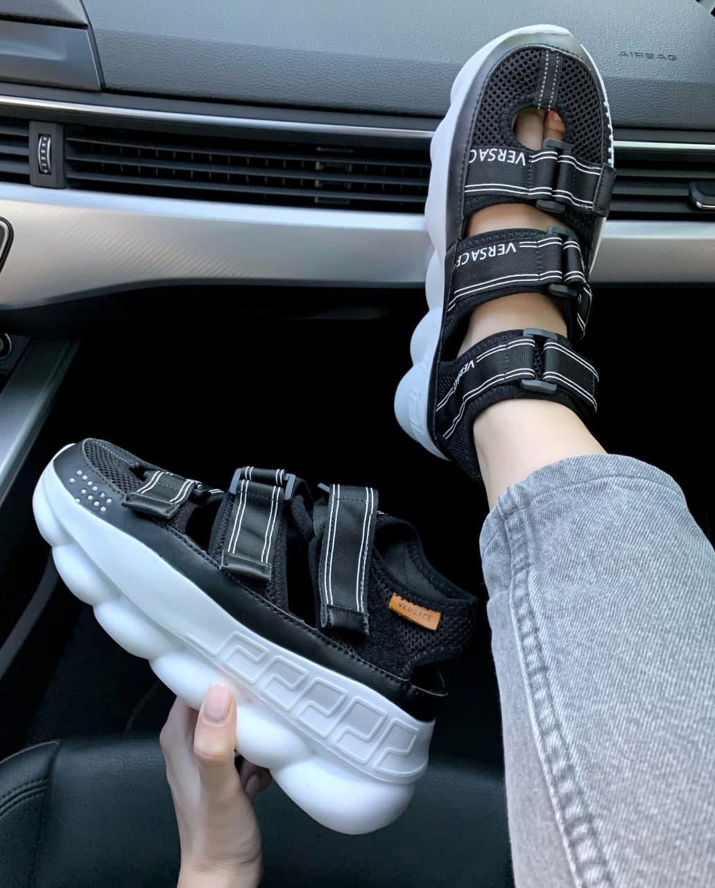 Versace Chain React Black White