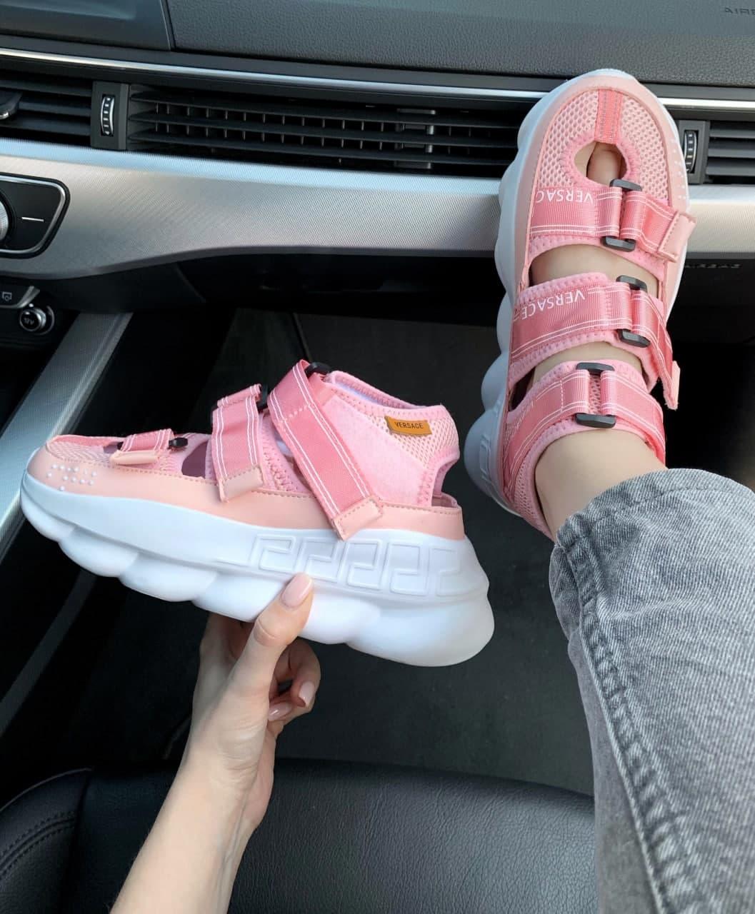 Versace Chain React Pink White
