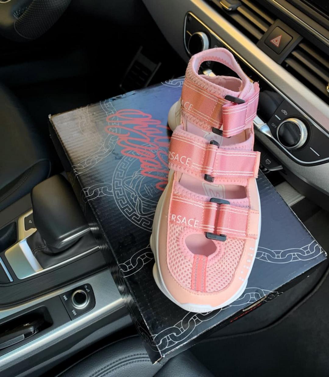 Versace Chain React Pink White