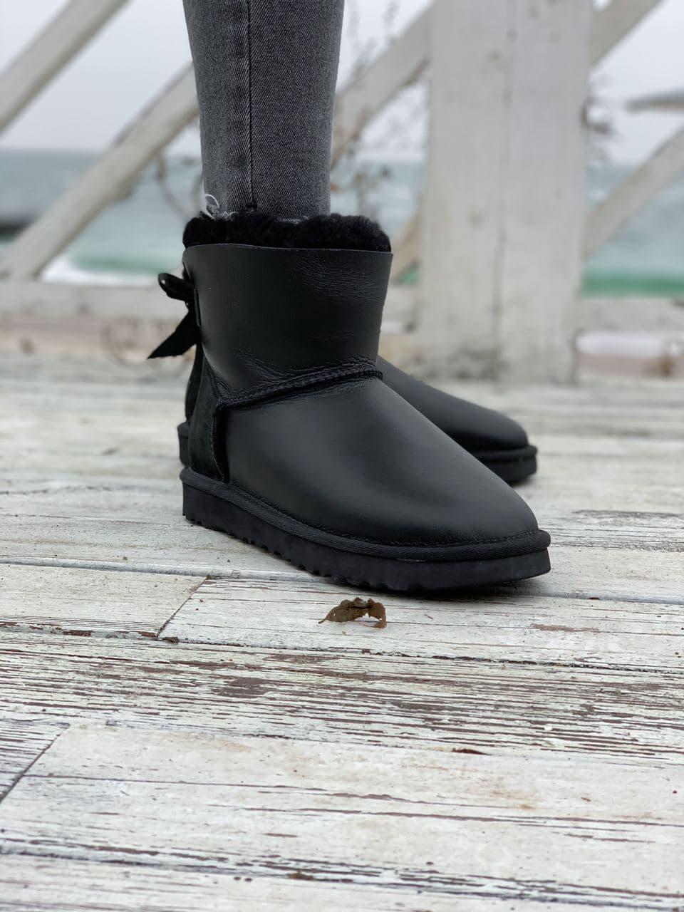 UGG Classic Mini Black Leather 5