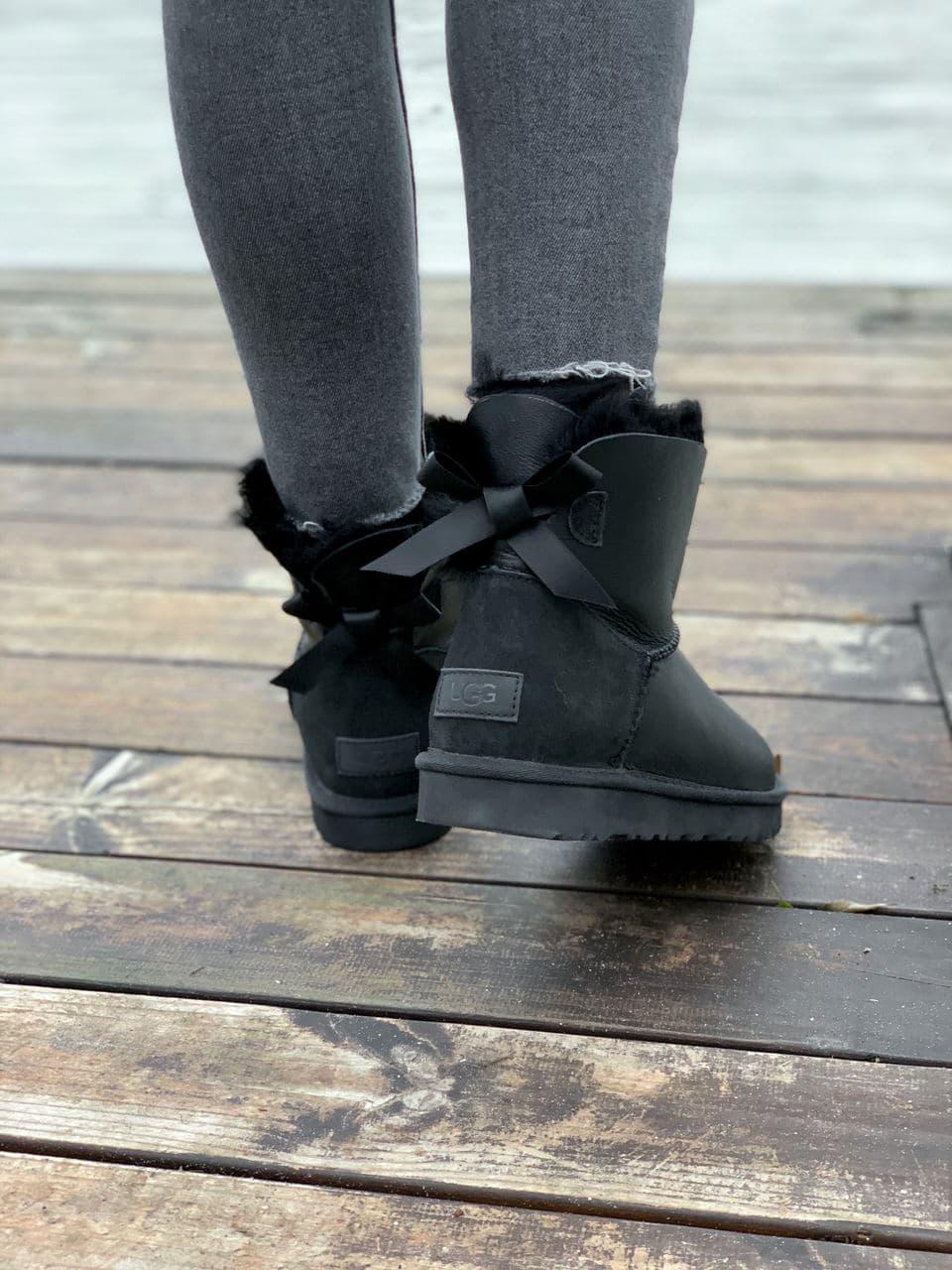 UGG Classic Mini Black Leather 5