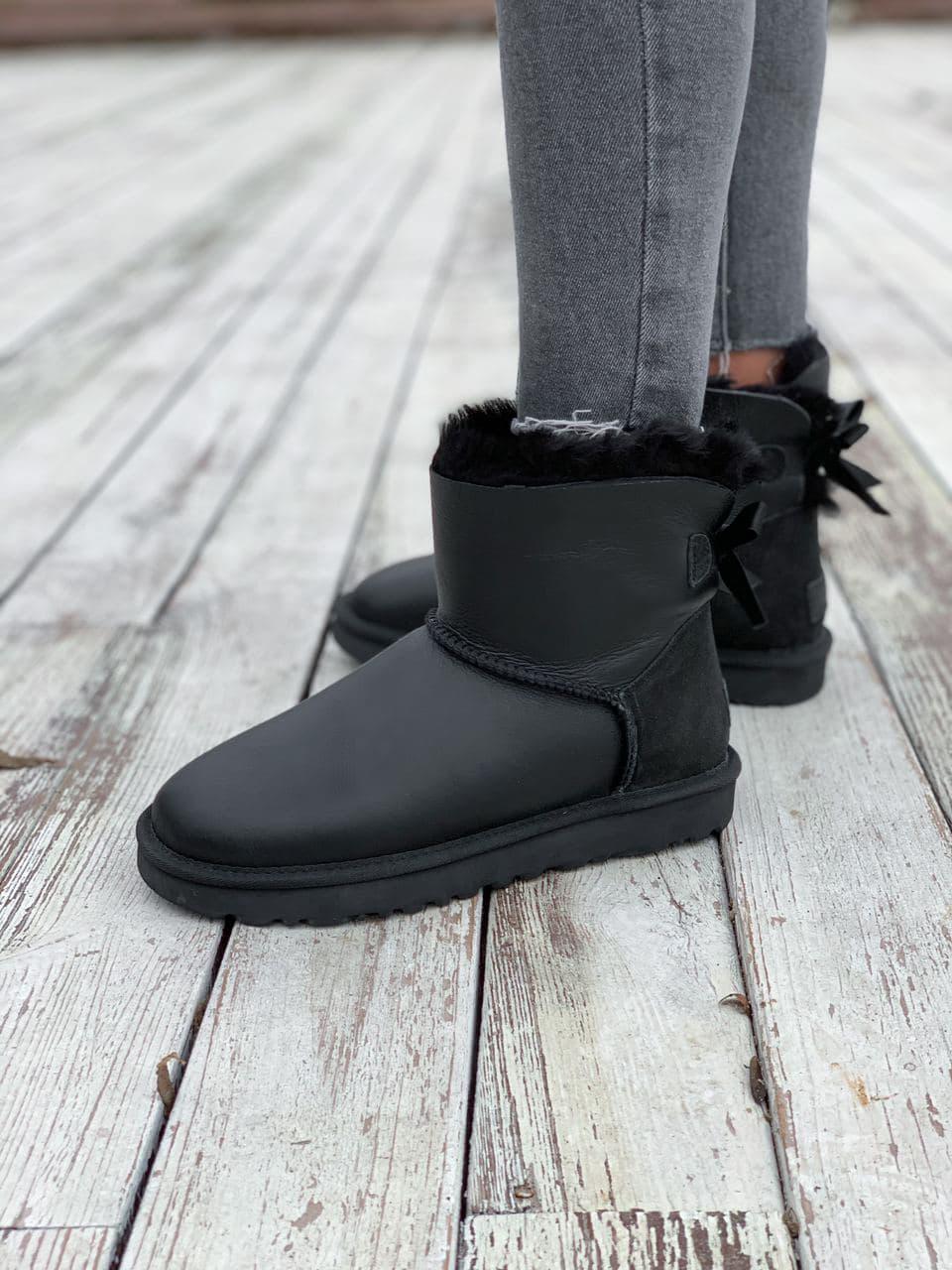 UGG Classic Mini Black Leather 5