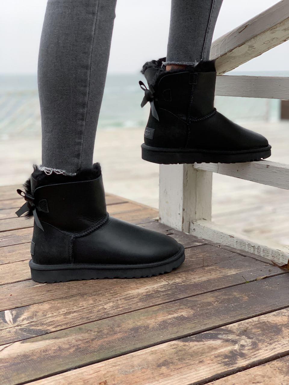 UGG Classic Mini Black Leather 5