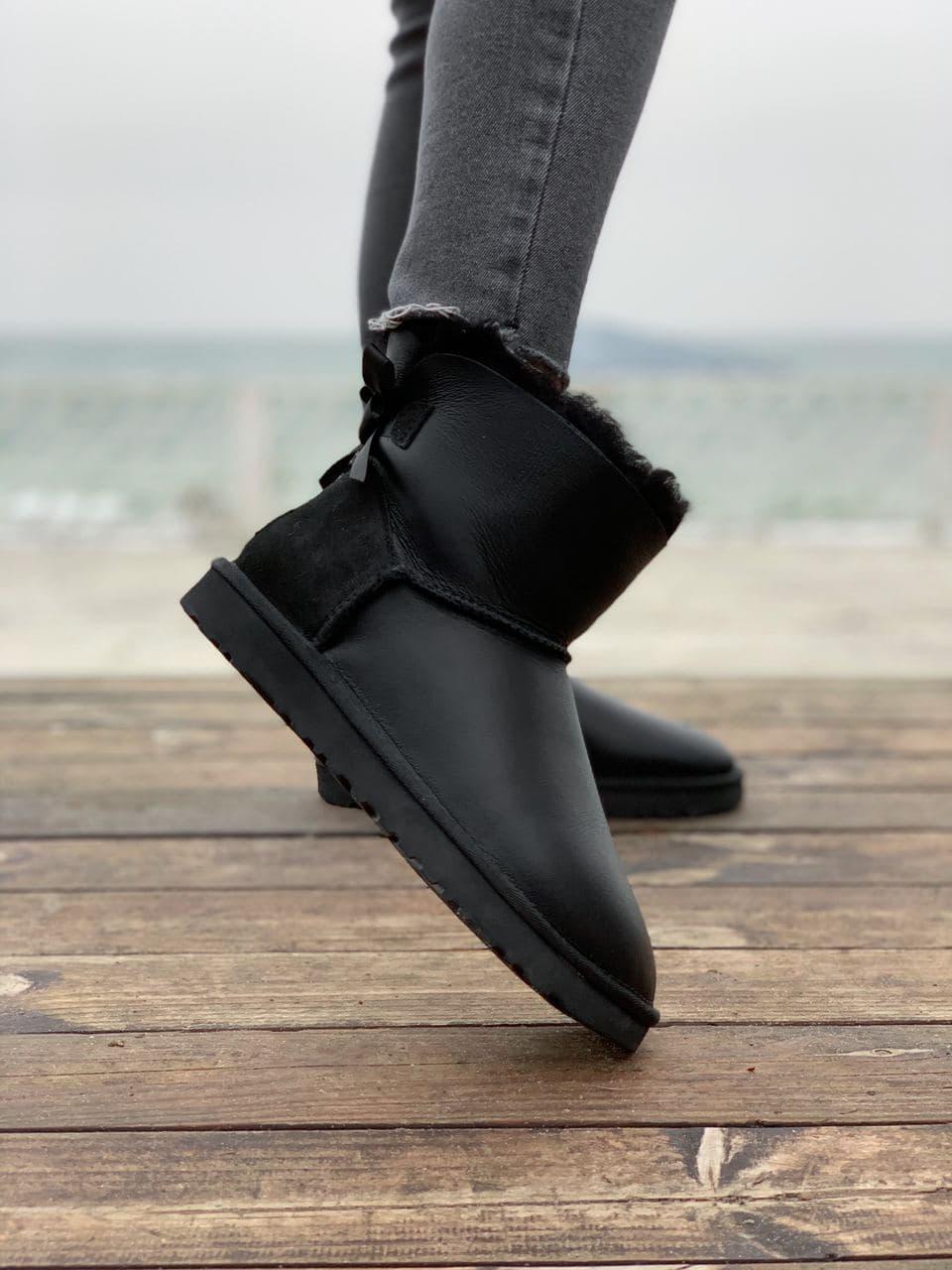 UGG Classic Mini Black Leather 5