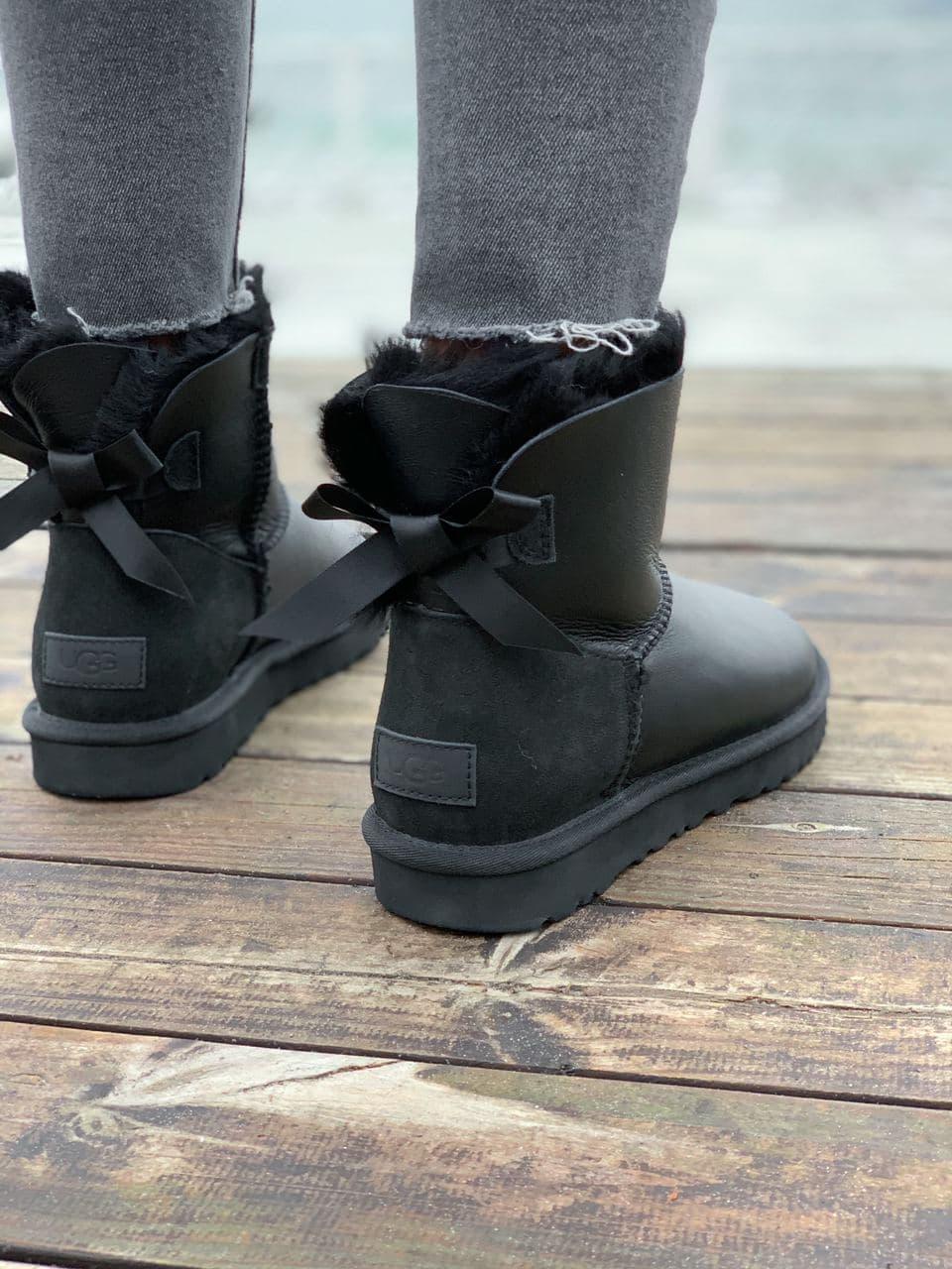 UGG Classic Mini Black Leather 5