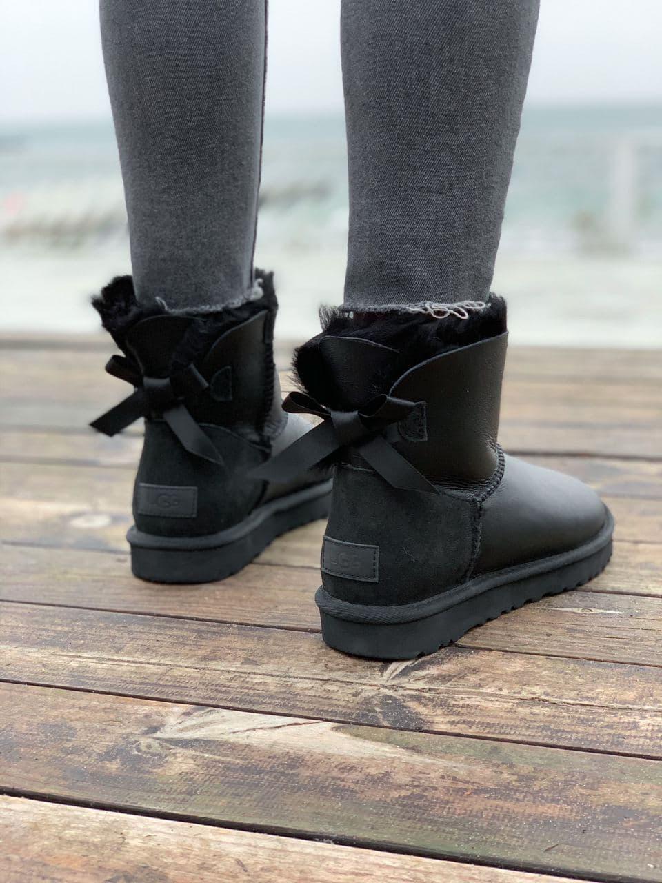 UGG Classic Mini Black Leather 5