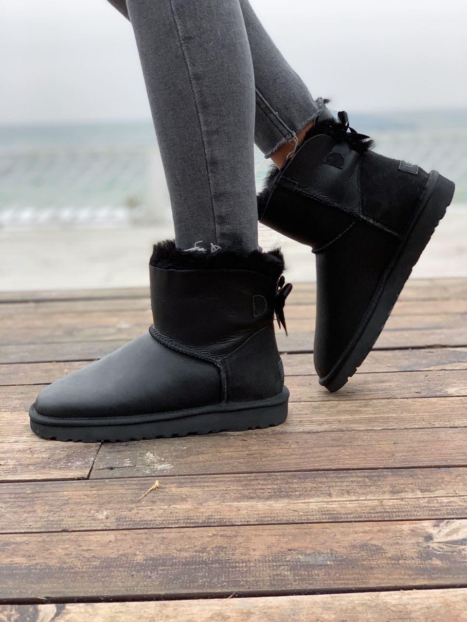 UGG Classic Mini Black Leather 5