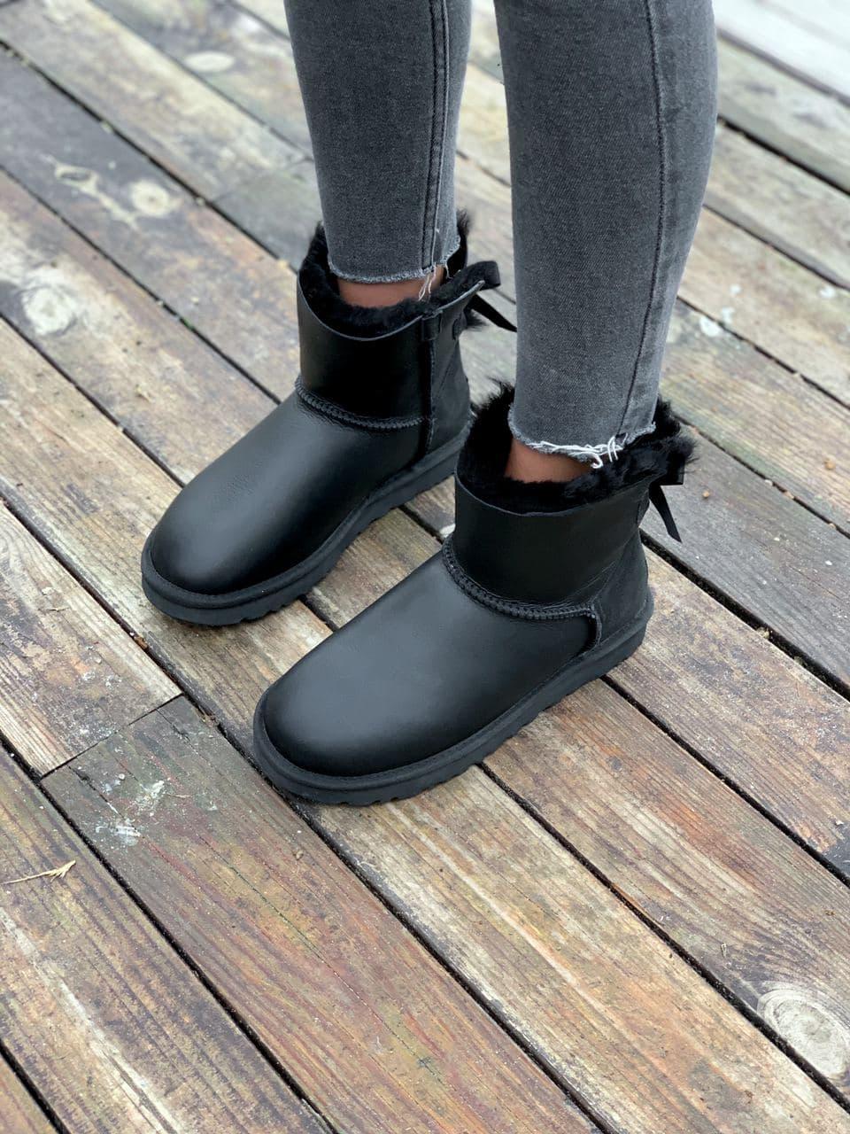 UGG Classic Mini Black Leather 5