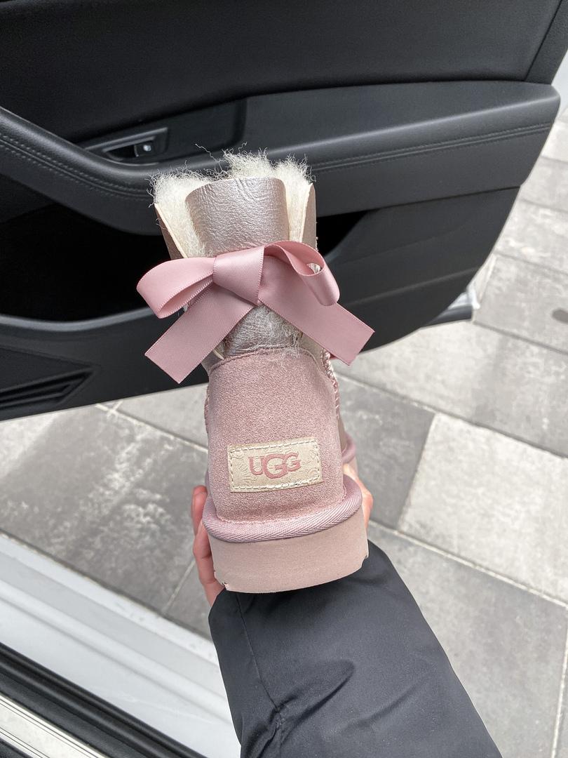 UGG Bailey Bow 2 Grey Pink