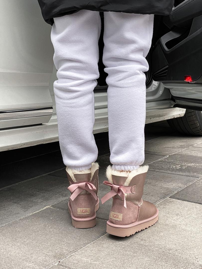 UGG Bailey Bow 2 Grey Pink