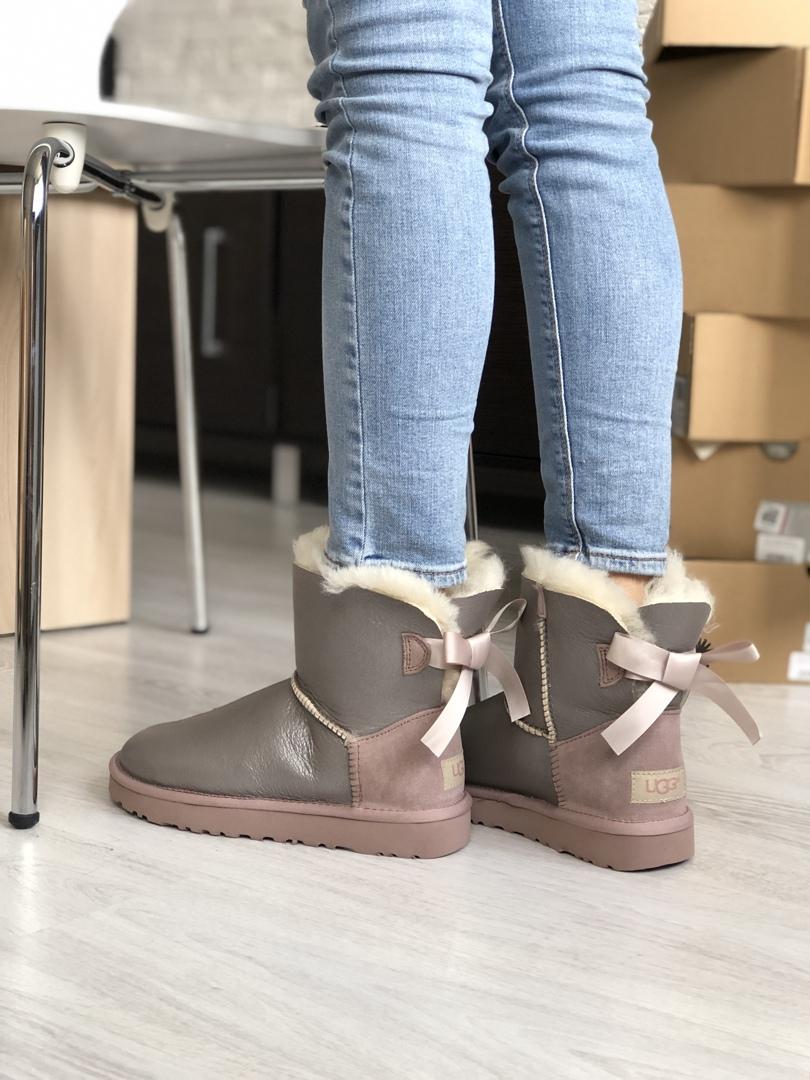 UGG Bailey Bow 2 Grey Pink
