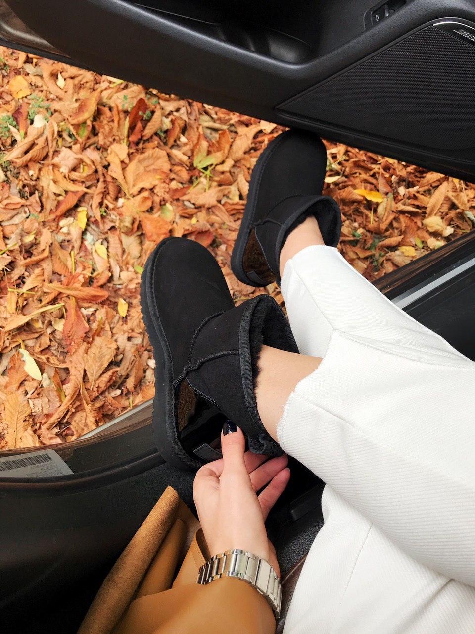 Ugg Black Metallic Suede