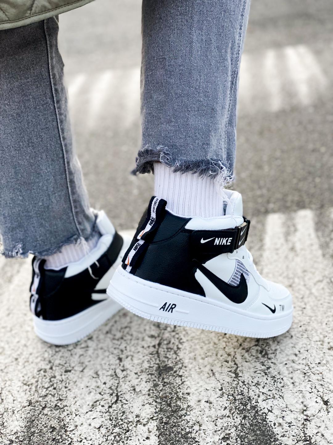 Nike Air Force 1 High Black White TM