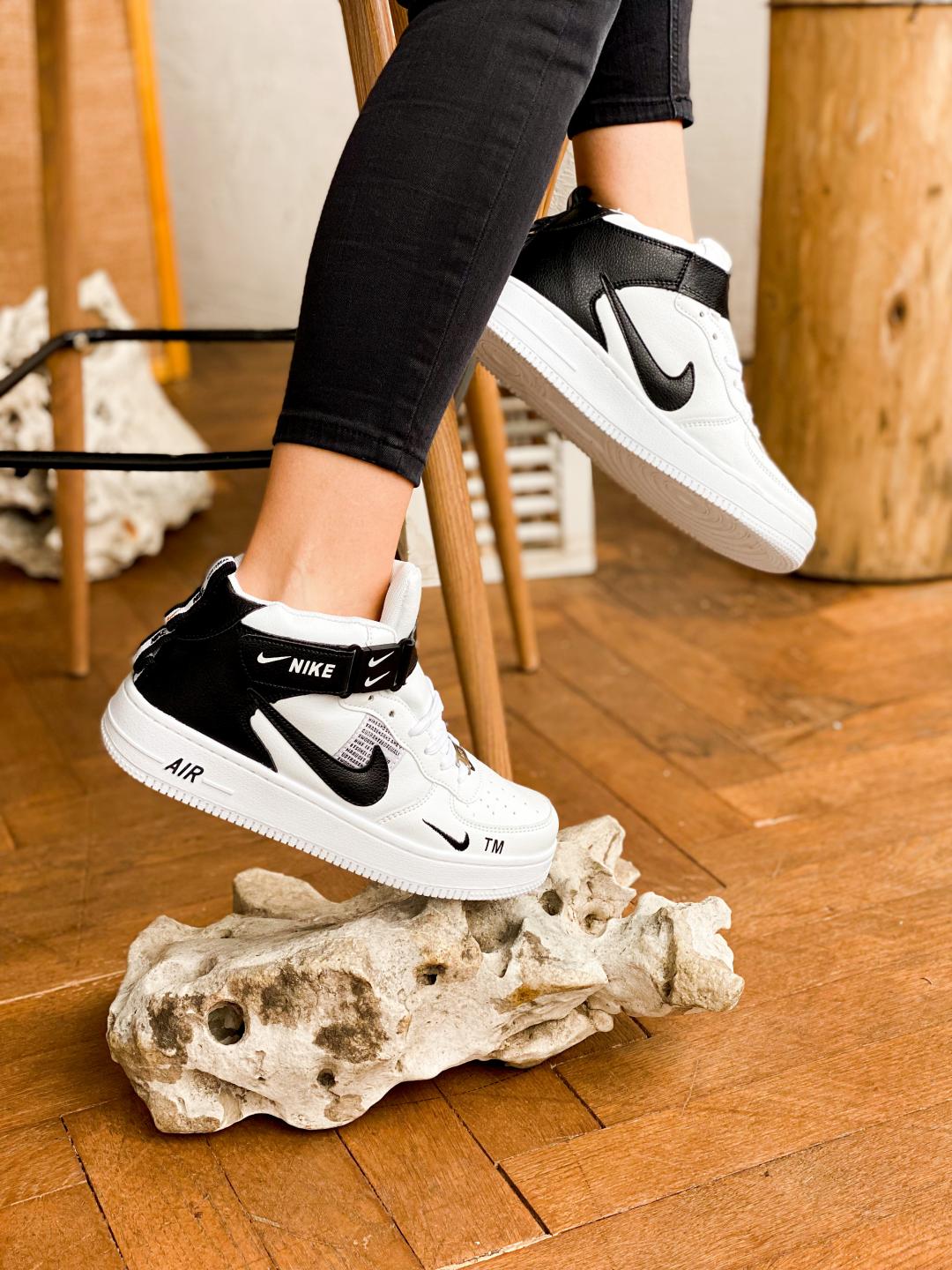 Nike Air Force 1 High Black White TM