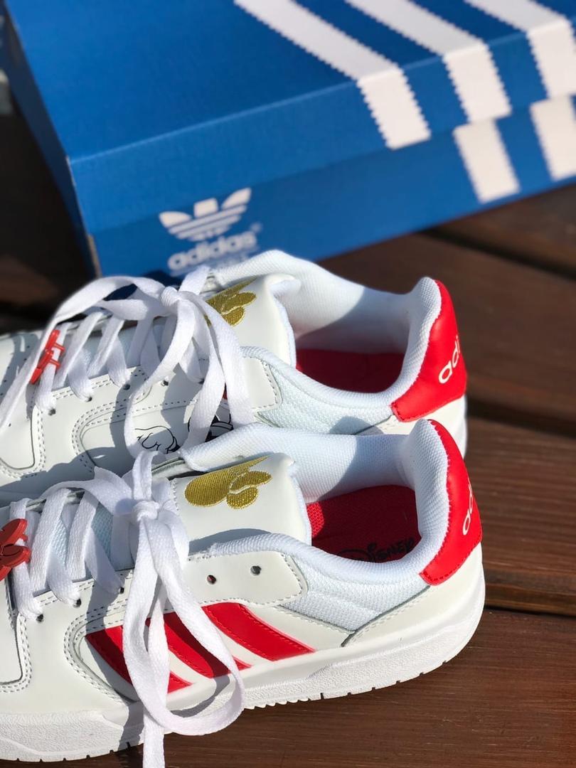 Adidas NEO Disney White Red Yellow Logo
