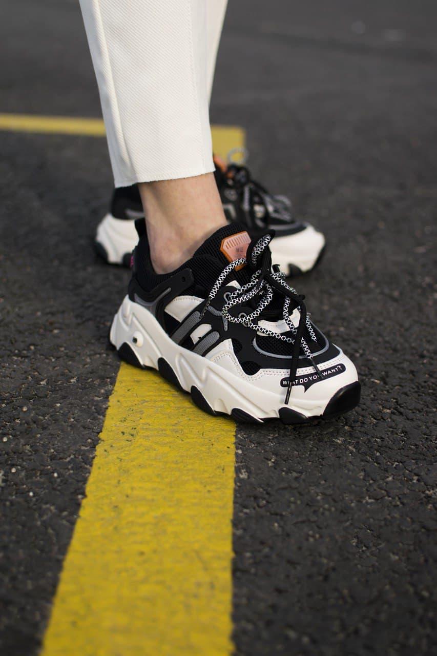 No Brand Shoes White Black 1