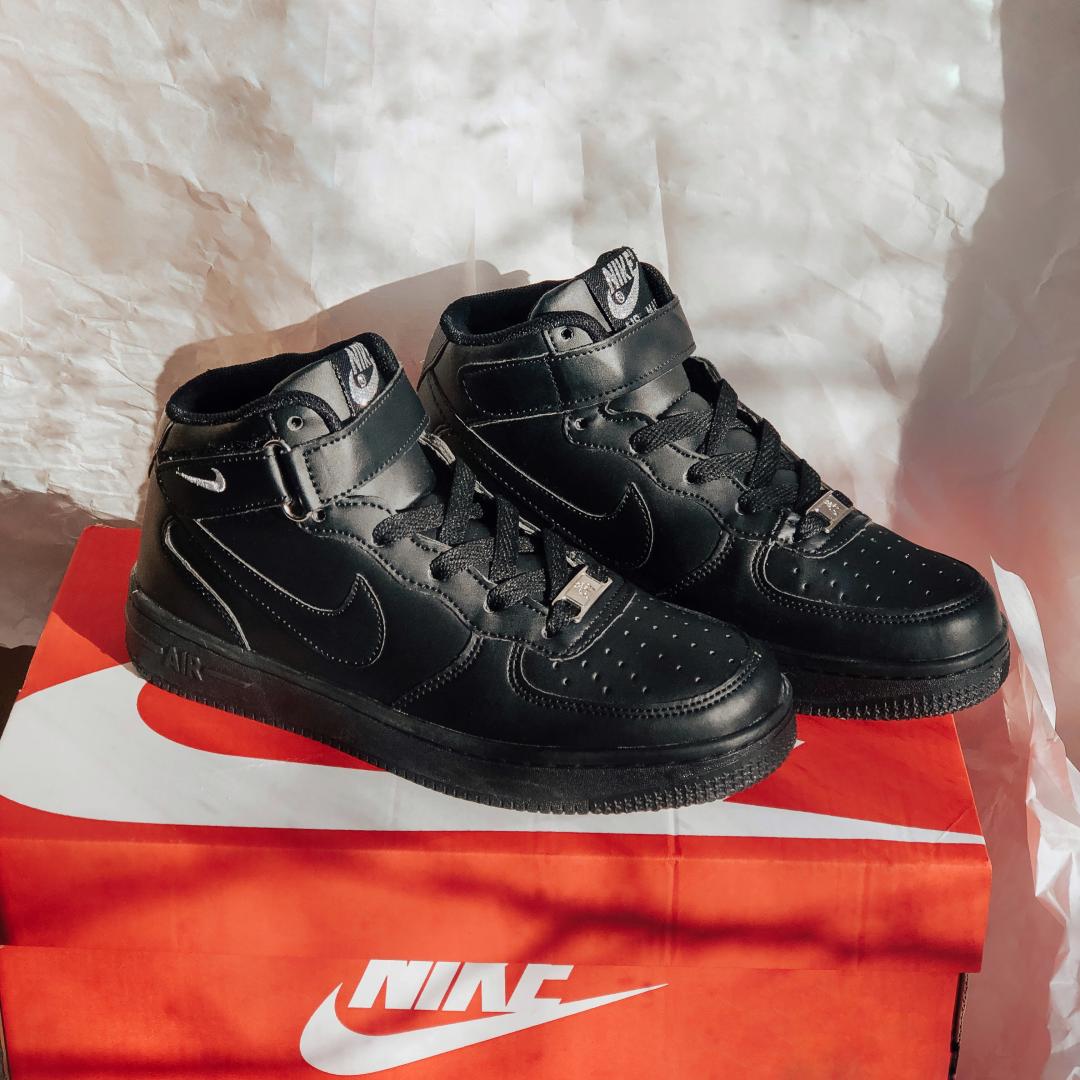 Nike Air Force 1 High Black White Logo