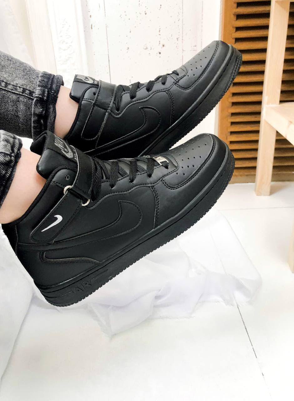 Nike Air Force 1 High Black White Logo