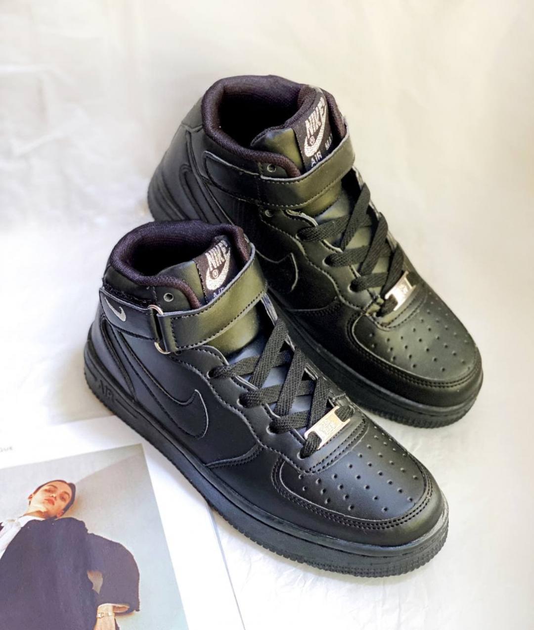 Nike Air Force 1 High Black White Logo