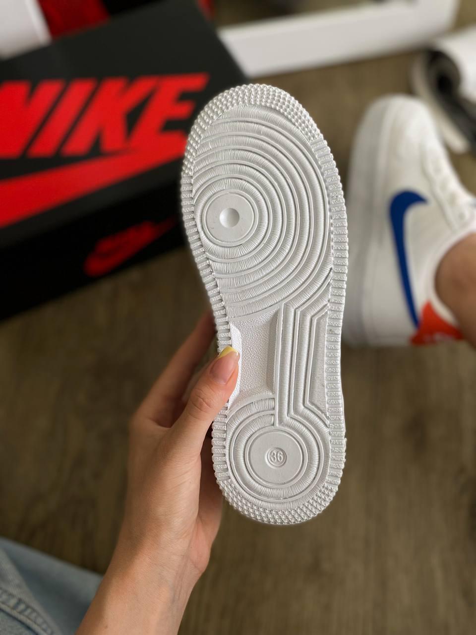 Nike Air Force 1 White Blue Orange