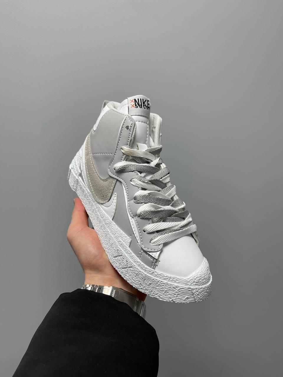 Nike Blazer Mid x Sacai Grey White v2